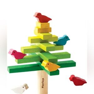 Wooden Balancing Tree Game - Green, Yellow, Red